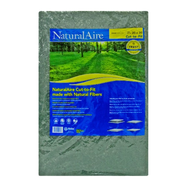 U-Trim NaturalAire 20 in. W X 30 in. H X 1 in. D Natural Fiber 4 MERV Air Filter 1 pk SM1006 - main